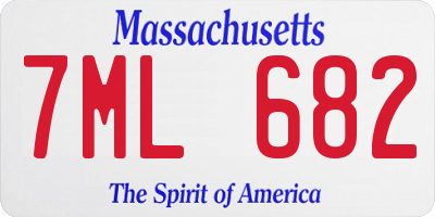 MA license plate 7ML682