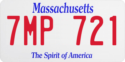 MA license plate 7MP721