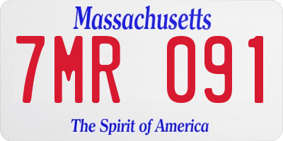 MA license plate 7MR091