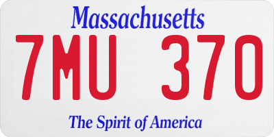 MA license plate 7MU370