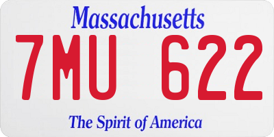 MA license plate 7MU622