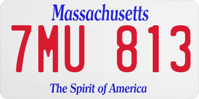 MA license plate 7MU813