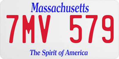 MA license plate 7MV579