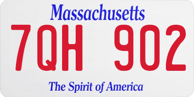 MA license plate 7QH902