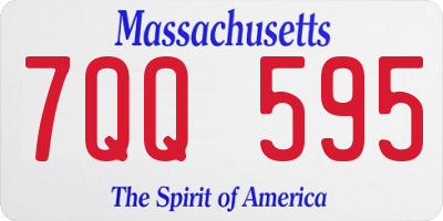 MA license plate 7QQ595
