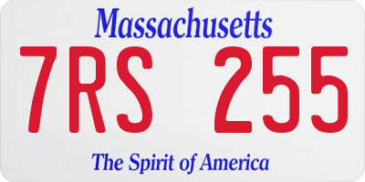 MA license plate 7RS255