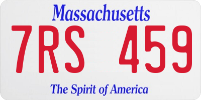 MA license plate 7RS459