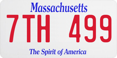 MA license plate 7TH499