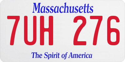 MA license plate 7UH276