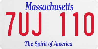 MA license plate 7UJ110