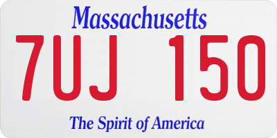 MA license plate 7UJ150