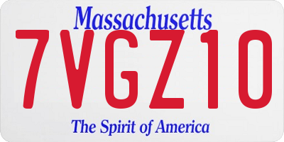 MA license plate 7VGZ10