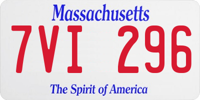 MA license plate 7VI296