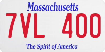 MA license plate 7VL400