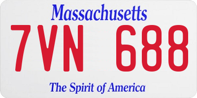 MA license plate 7VN688