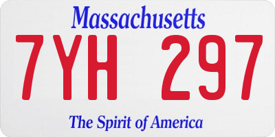 MA license plate 7YH297