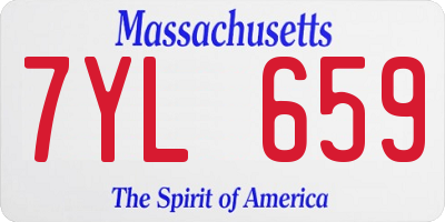 MA license plate 7YL659