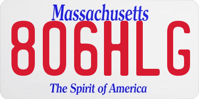 MA license plate 806HLG