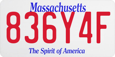 MA license plate 836Y4F