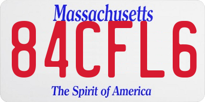 MA license plate 84CFL6