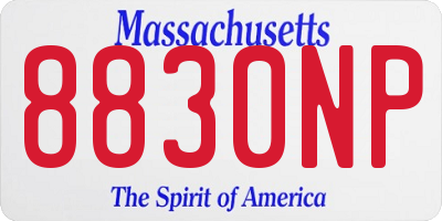 MA license plate 8830NP