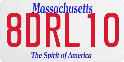MA license plate 8DRL10