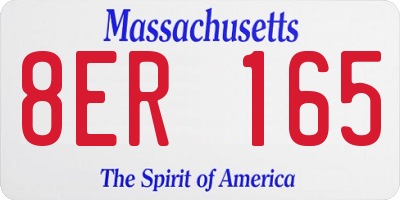 MA license plate 8ER165