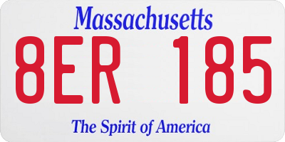 MA license plate 8ER185