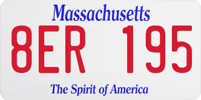 MA license plate 8ER195