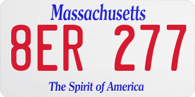 MA license plate 8ER277