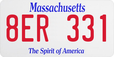 MA license plate 8ER331