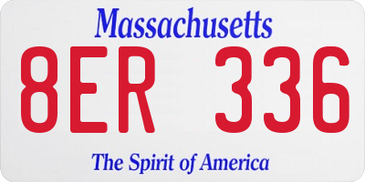 MA license plate 8ER336