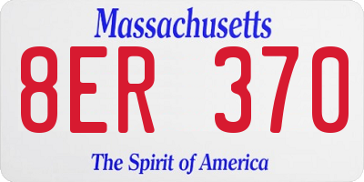 MA license plate 8ER370