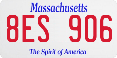 MA license plate 8ES906