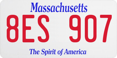 MA license plate 8ES907