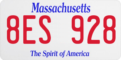 MA license plate 8ES928