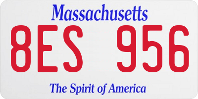 MA license plate 8ES956