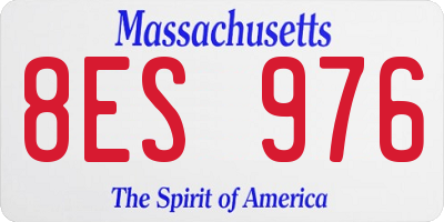 MA license plate 8ES976