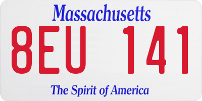 MA license plate 8EU141