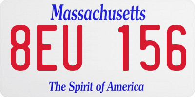 MA license plate 8EU156
