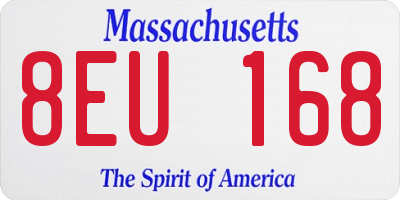MA license plate 8EU168