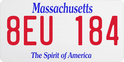 MA license plate 8EU184