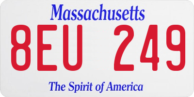 MA license plate 8EU249