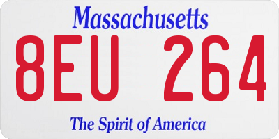 MA license plate 8EU264
