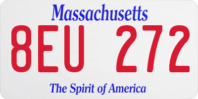 MA license plate 8EU272
