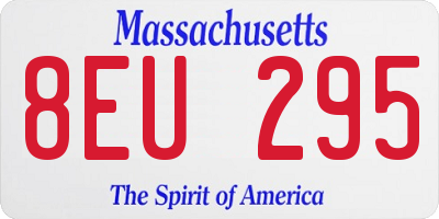 MA license plate 8EU295