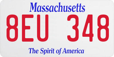 MA license plate 8EU348