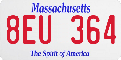 MA license plate 8EU364