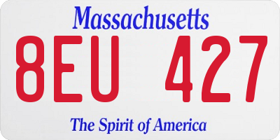 MA license plate 8EU427
