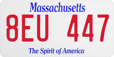 MA license plate 8EU447